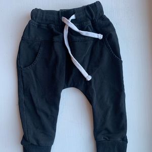 Little Bibsy black joggers